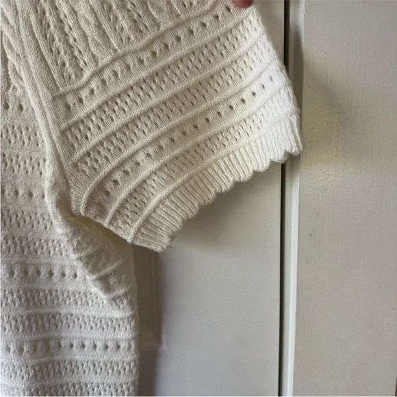❤️🔥Draper James - Ivory Short Sleeve Sweater - XL - Picture 3 of 6